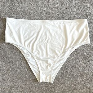 F21 White Cheeky Bikini Bottoms 3X